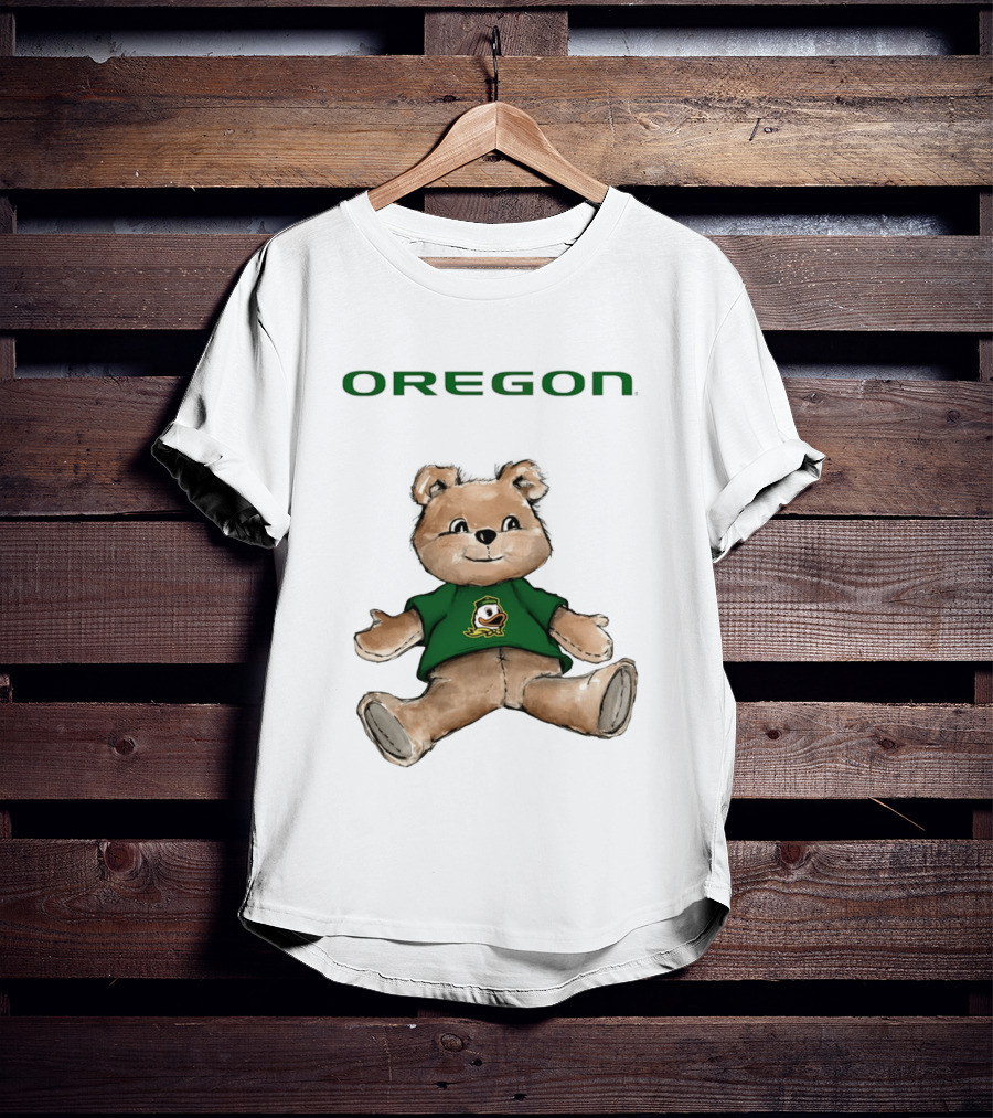 Oregon Ducks Teddy Bear Cartoon T-Shirt