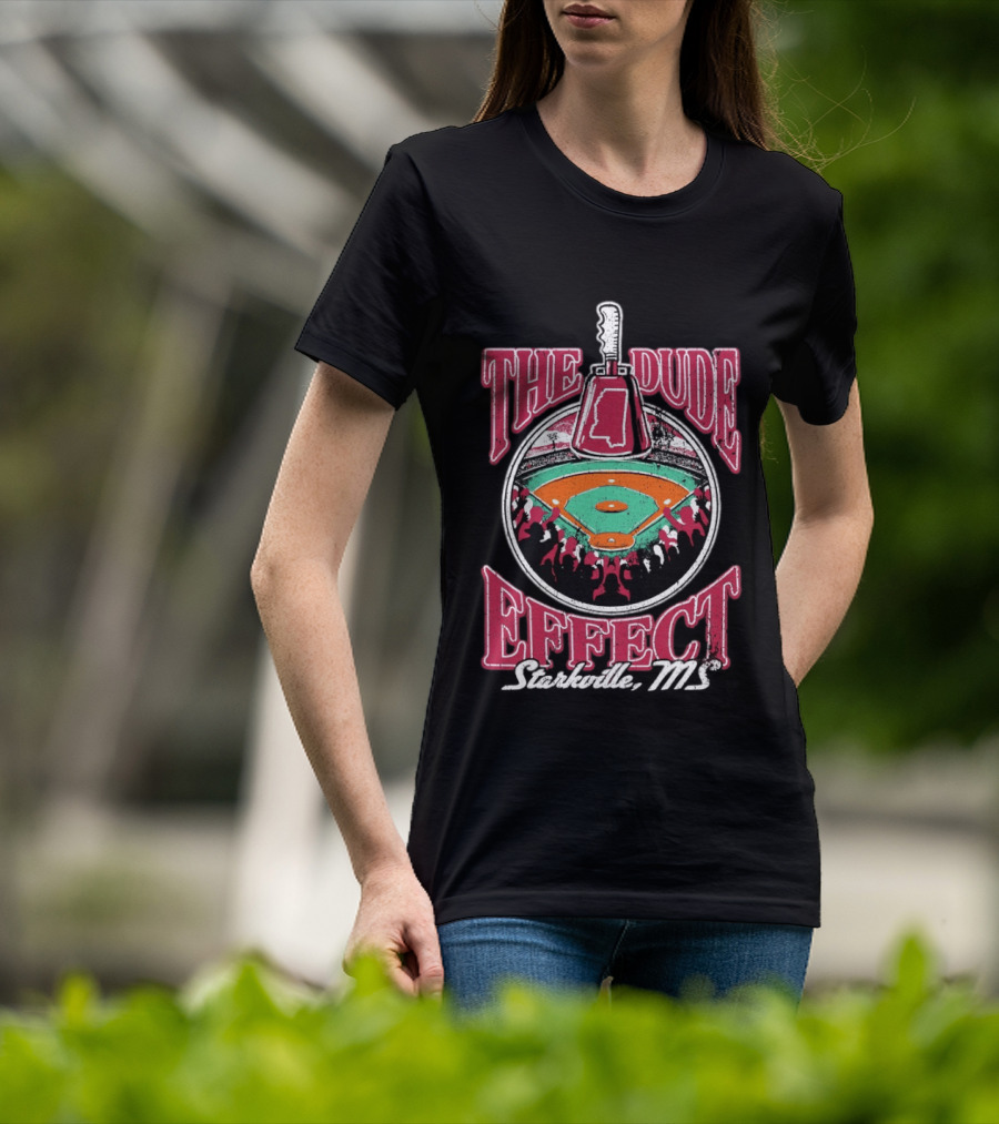 Mississippi State Bulldogs The Dude Effect Starkville MS Baseball Stadium Scene T-Shirt