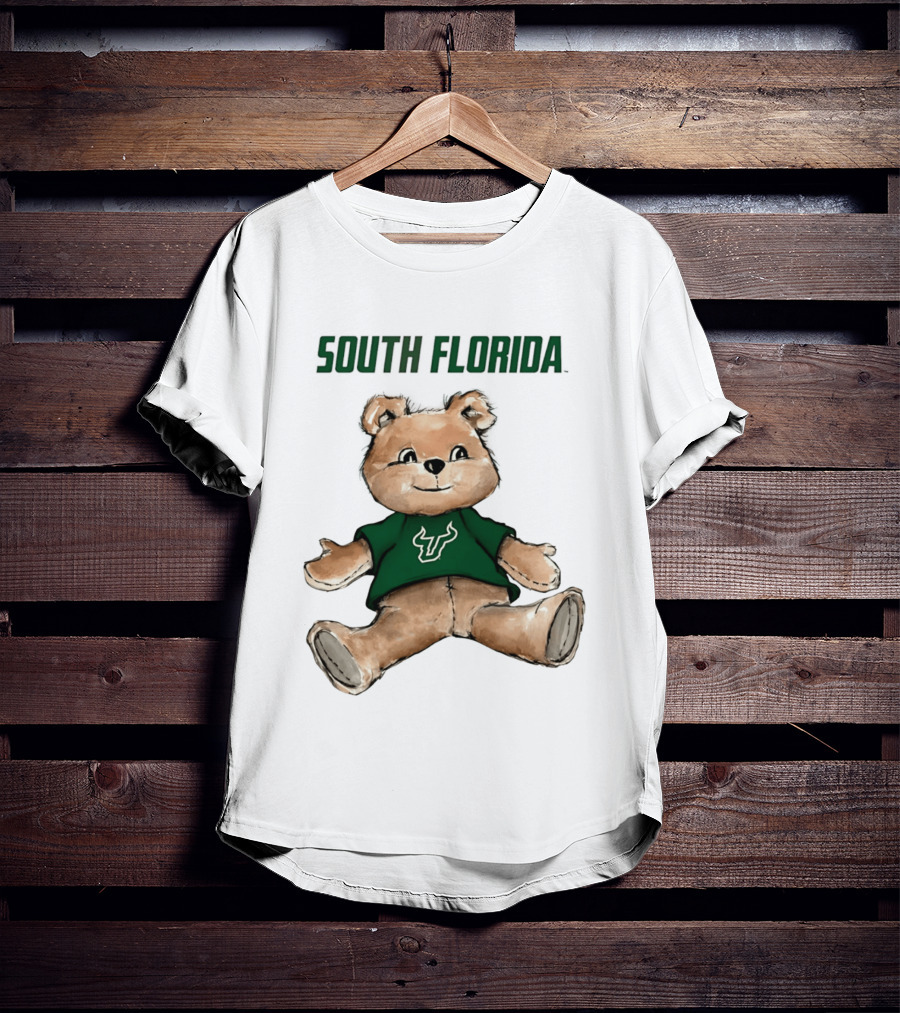South Florida Bulls Teddy Bear Cartoon T-Shirt