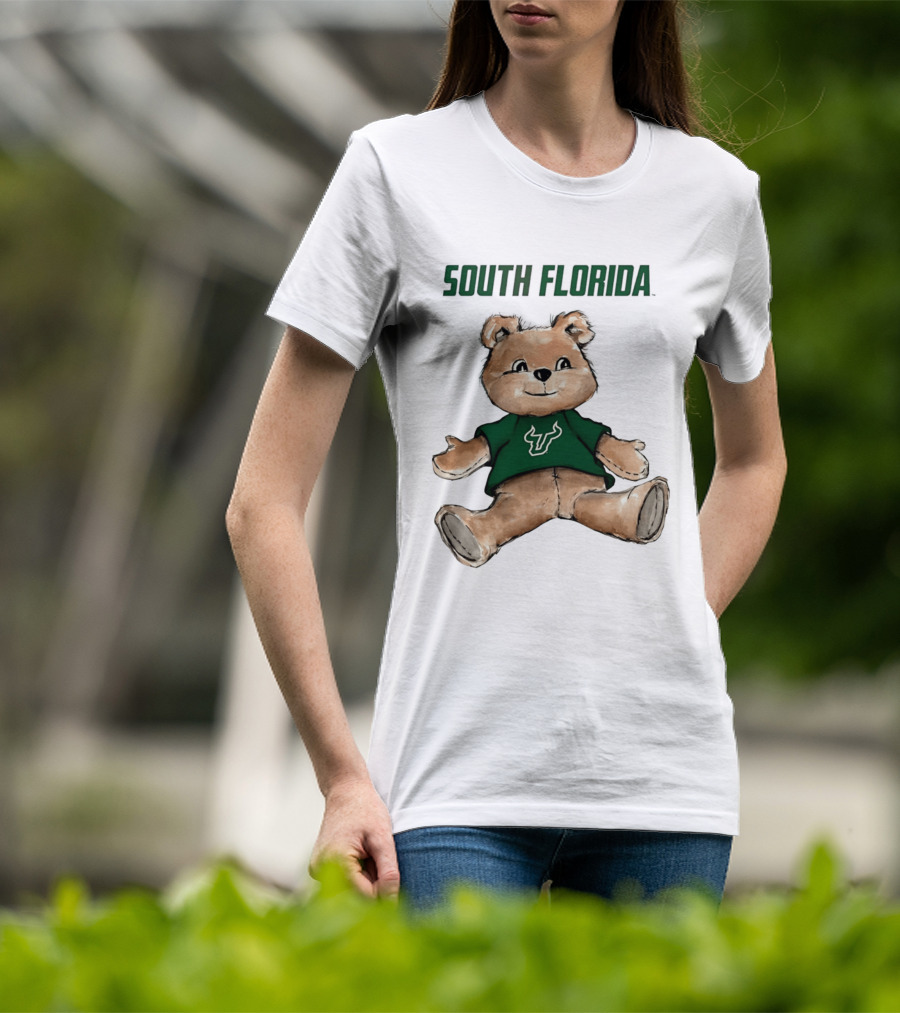 South Florida Bulls Teddy Bear Cartoon T-Shirt