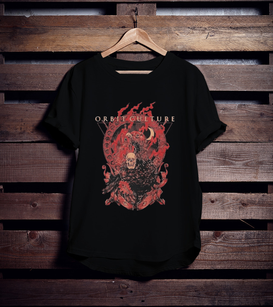 Orbit Culture Limited The Might Red Bird Chapter 1 Vintage Gothic Skull T-Shirt