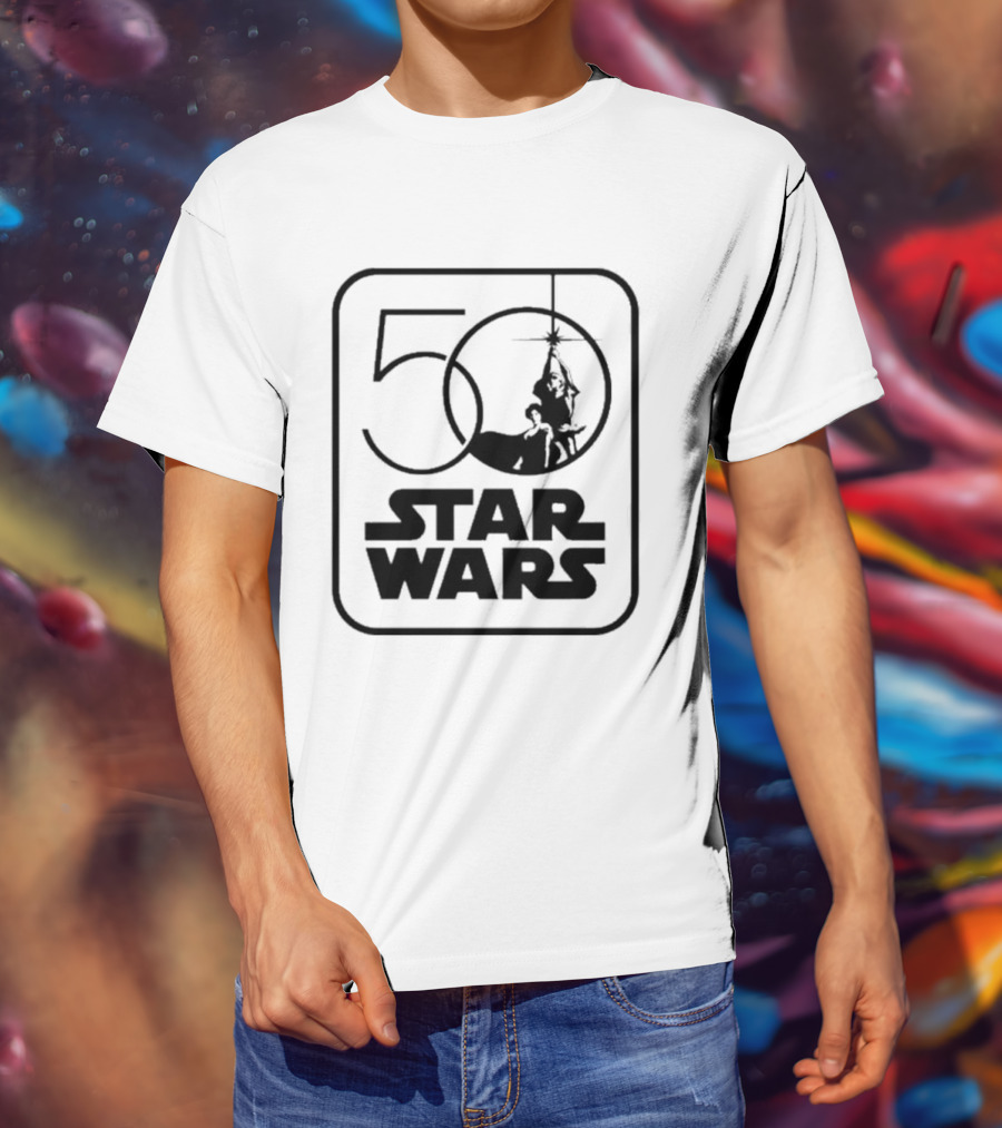 Star Wars 50th Anniversary Celebration Los Angeles 2027 Iconic Yoda And Lightsaber T-Shirt
