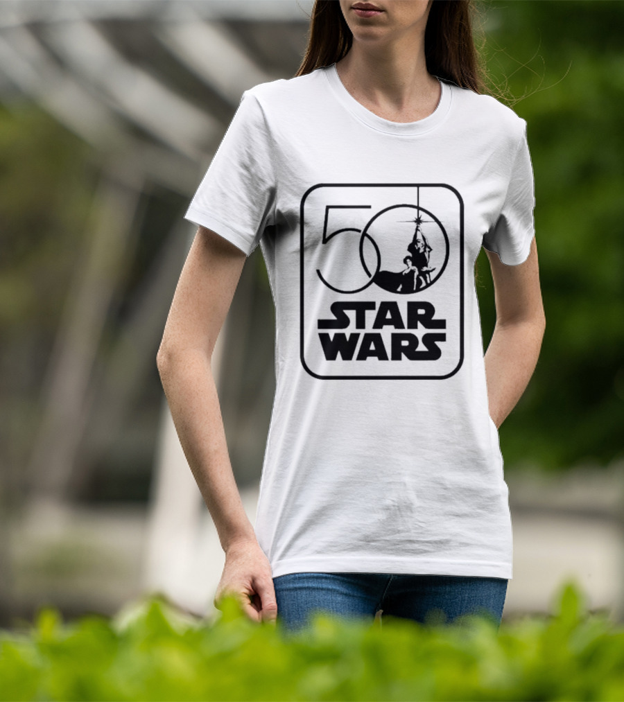 Star Wars 50th Anniversary Celebration Los Angeles 2027 Iconic Yoda And Lightsaber T-Shirt