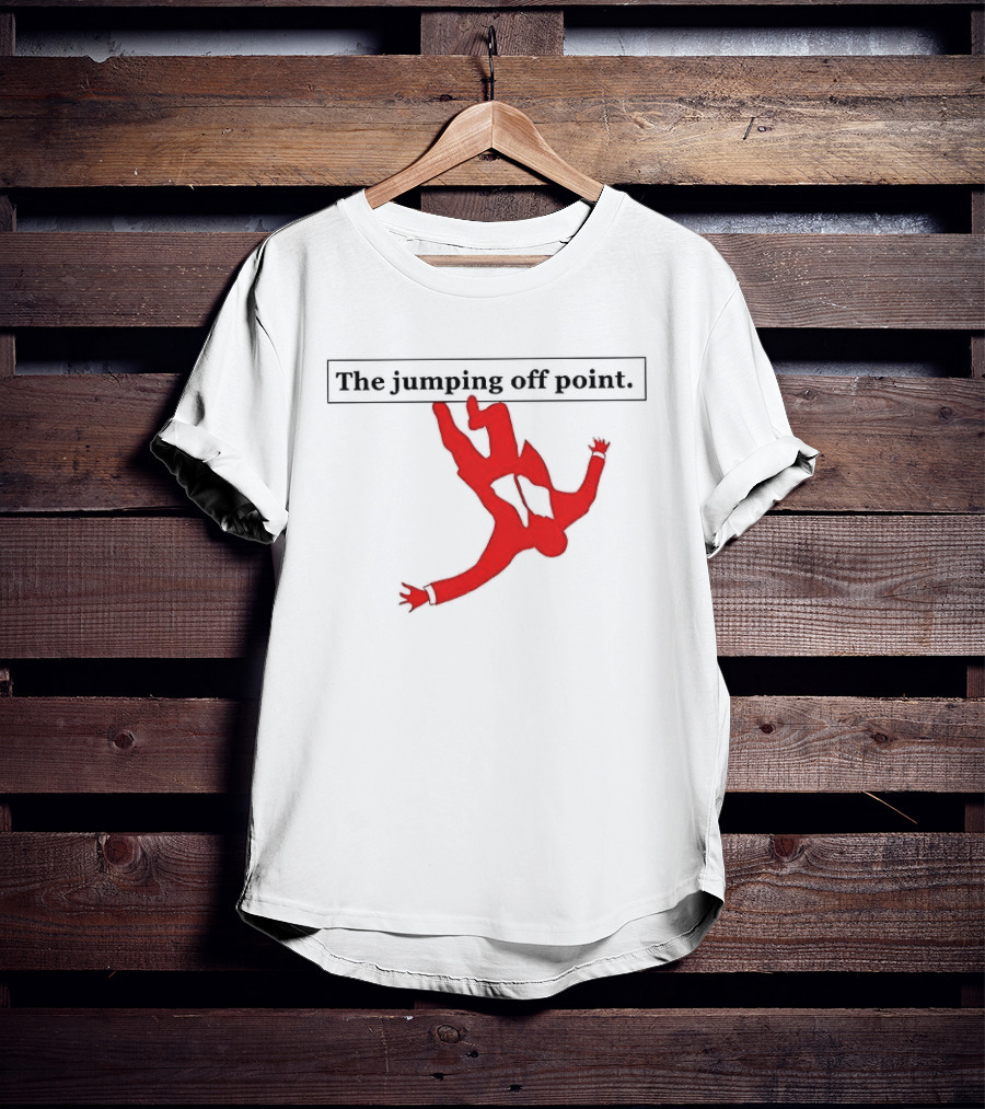 The Jumping Off Point Red Silhouette Skydiver T-Shirt