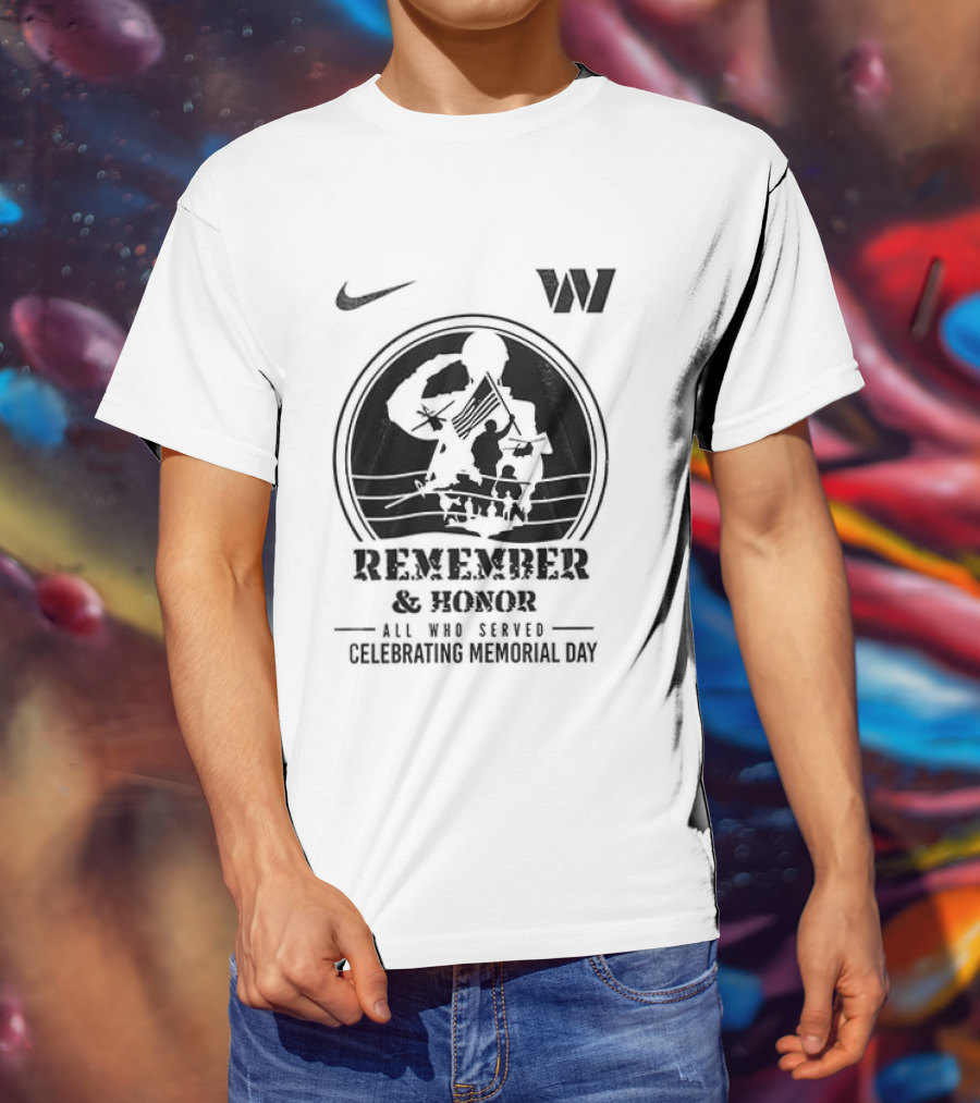 Nike Washington Commanders Remember And Honor All Gave Some Celebrating Memorial Day T-Shirt