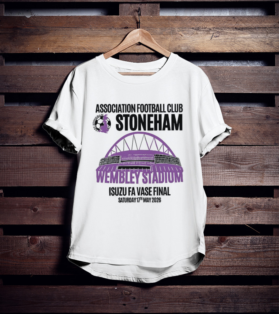 Association Football Club Stoneham Wembley Stadium Isuzu FA Vase Final 20th May 2024 T-Shirt