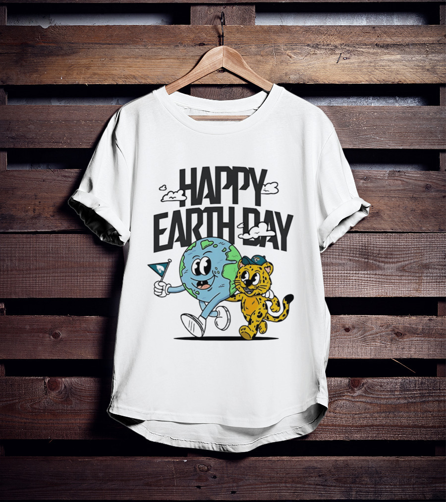 Jacksonville Jaguars Happy Earth Day Celebration With Earth And Jaguar T-Shirt