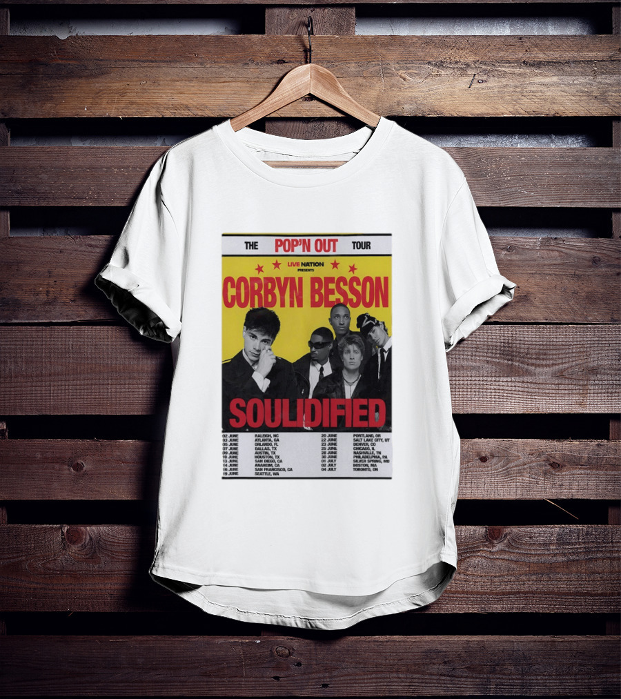 Live Nation Presents Corbyn Besson The Pop'n Out Tour 2026 Soulidified T-Shirt