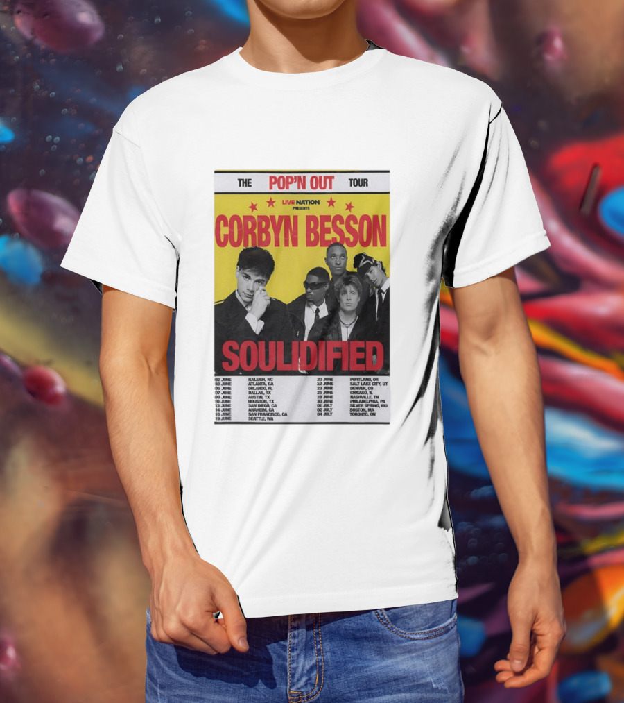 Live Nation Presents Corbyn Besson The Pop'n Out Tour 2026 Soulidified T-Shirt