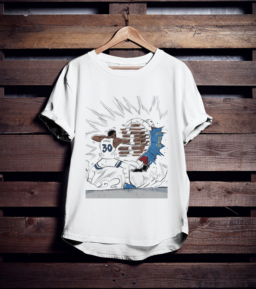 Randle Timberwolves Vs Jokic Nuggets Comic Style Slam Dunk Action T-Shirt