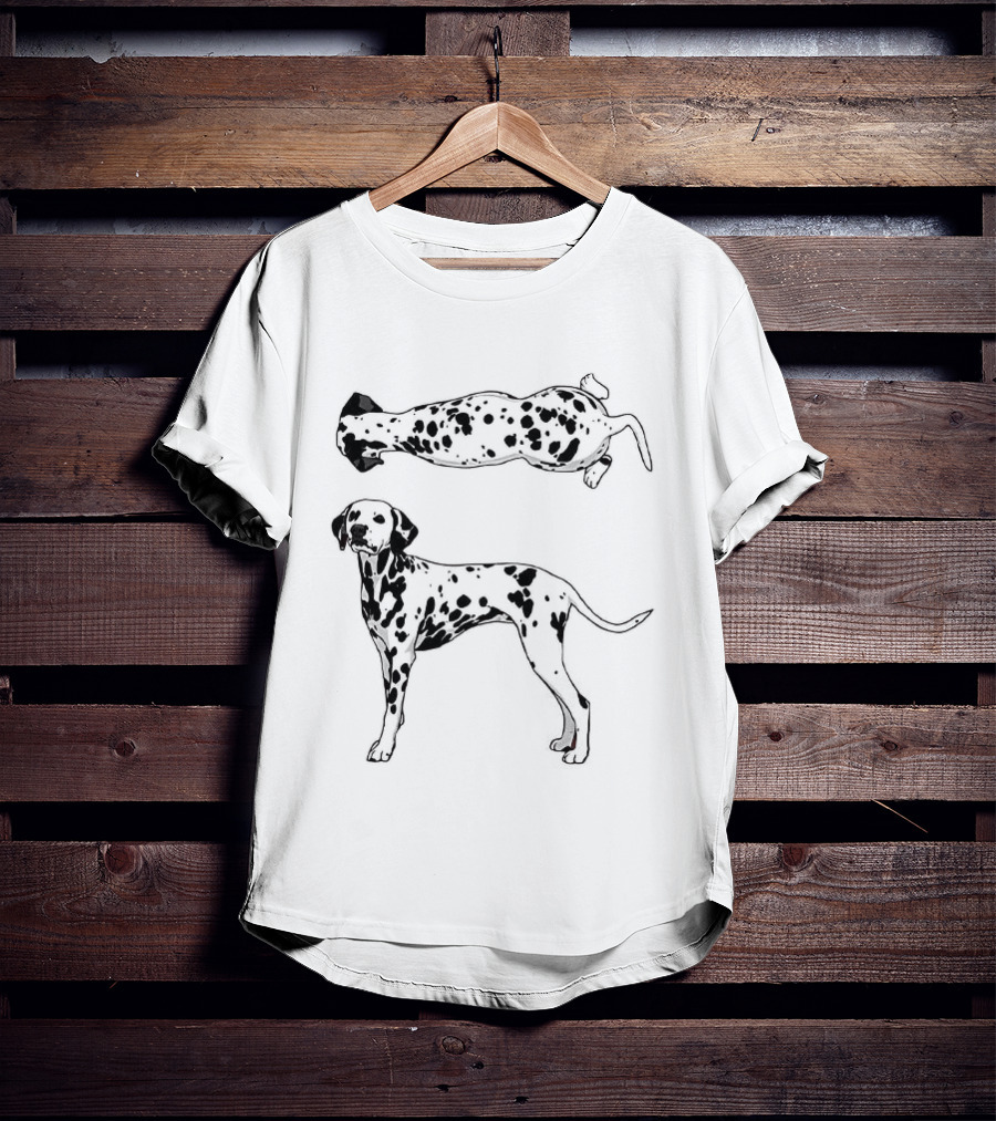 Dalmatian Dog Illustrations Standing And Lying T-Shirt