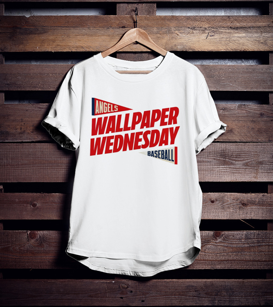 Los Angeles Angels Wallpaper Wednesday Baseball T-Shirt