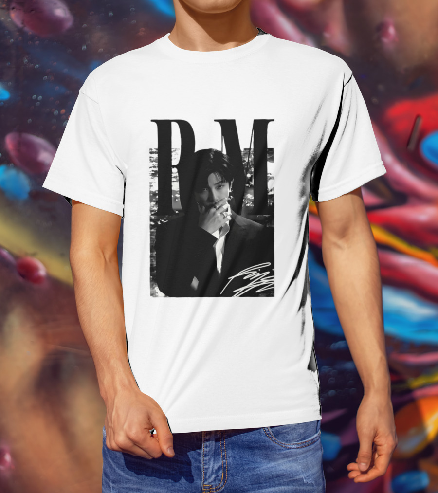RM Namjoon BTS Arirang World Tour 2026 Signature Black And White T-Shirt