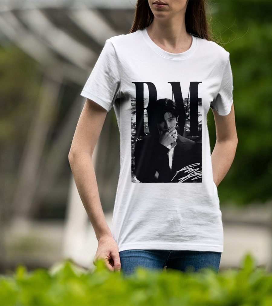 RM Namjoon BTS Arirang World Tour 2026 Signature Black And White T-Shirt