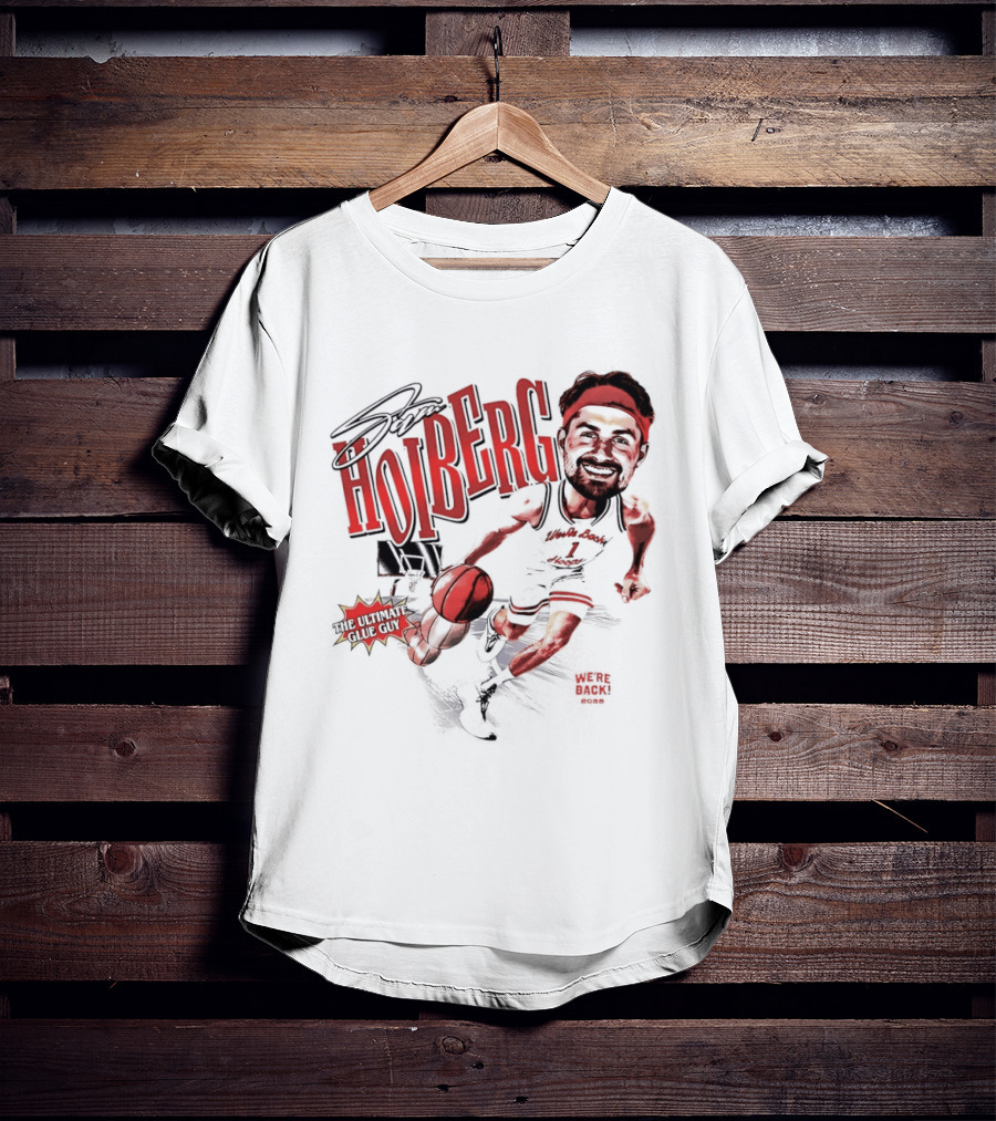 Sam Hoiberg Nebraska Cornhuskers Basketball Player Dribbling T-Shirt