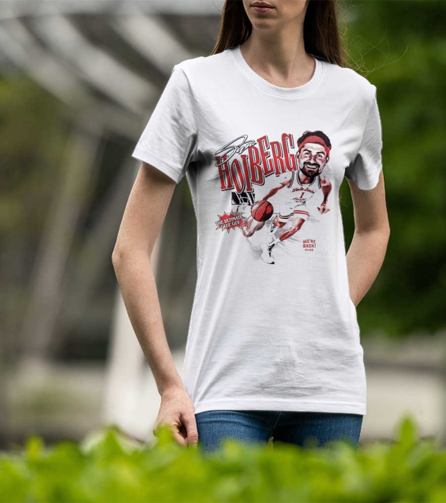 Sam Hoiberg Nebraska Cornhuskers Basketball Player Dribbling T-Shirt