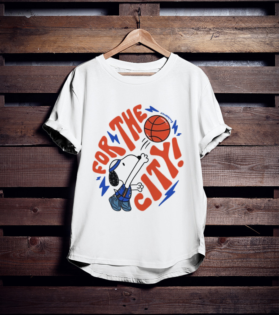 Snoopy For The City Oklahoma City Thunder Basketball T-Shirt