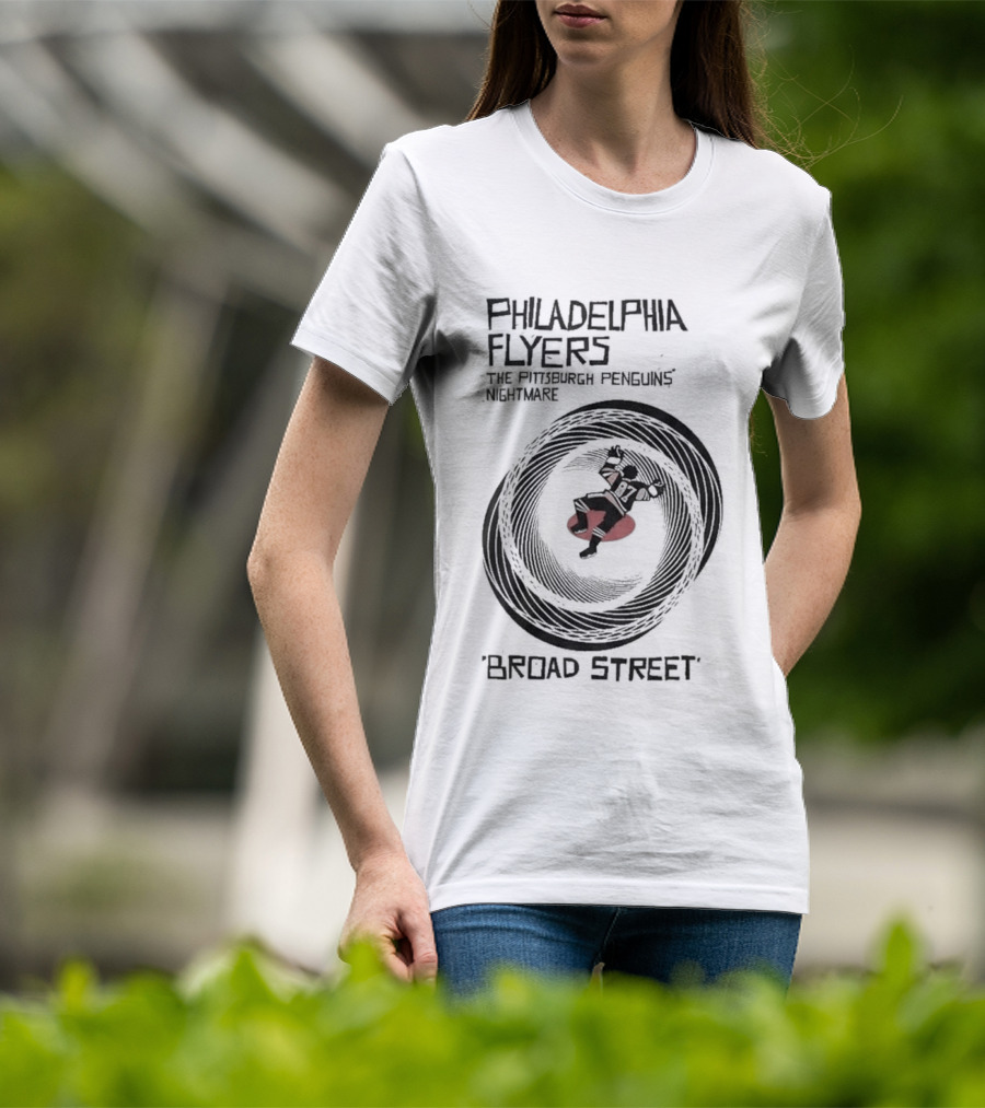 Philadelphia Flyers Pittsburgh Penguins Nightmare Broad Street Vertigo T-Shirt