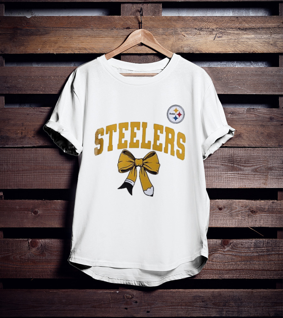 Pittsburgh Steelers Retired Teacher Love Bow T-Shirt