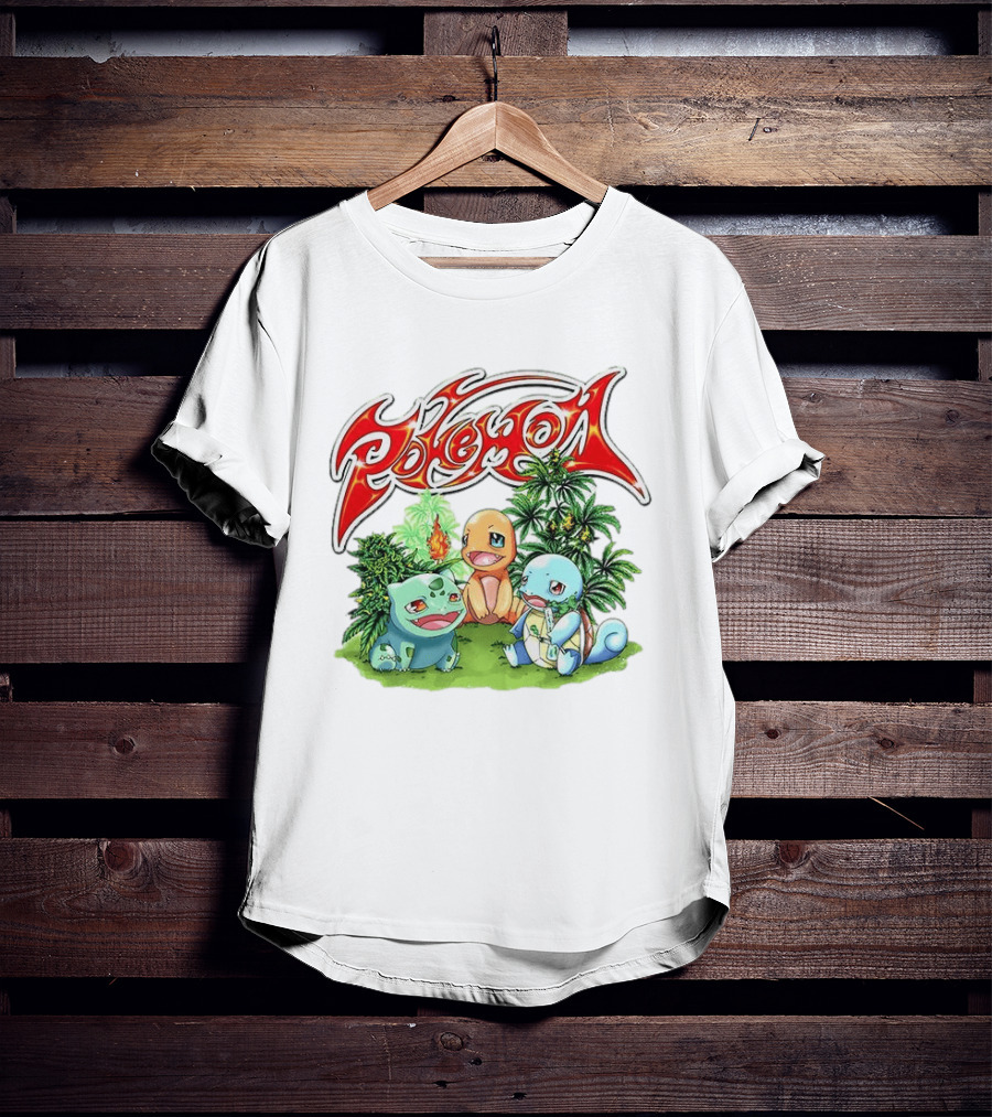 Pokémon Bulbasaur Charmander Squirtle Cannabis T-Shirt