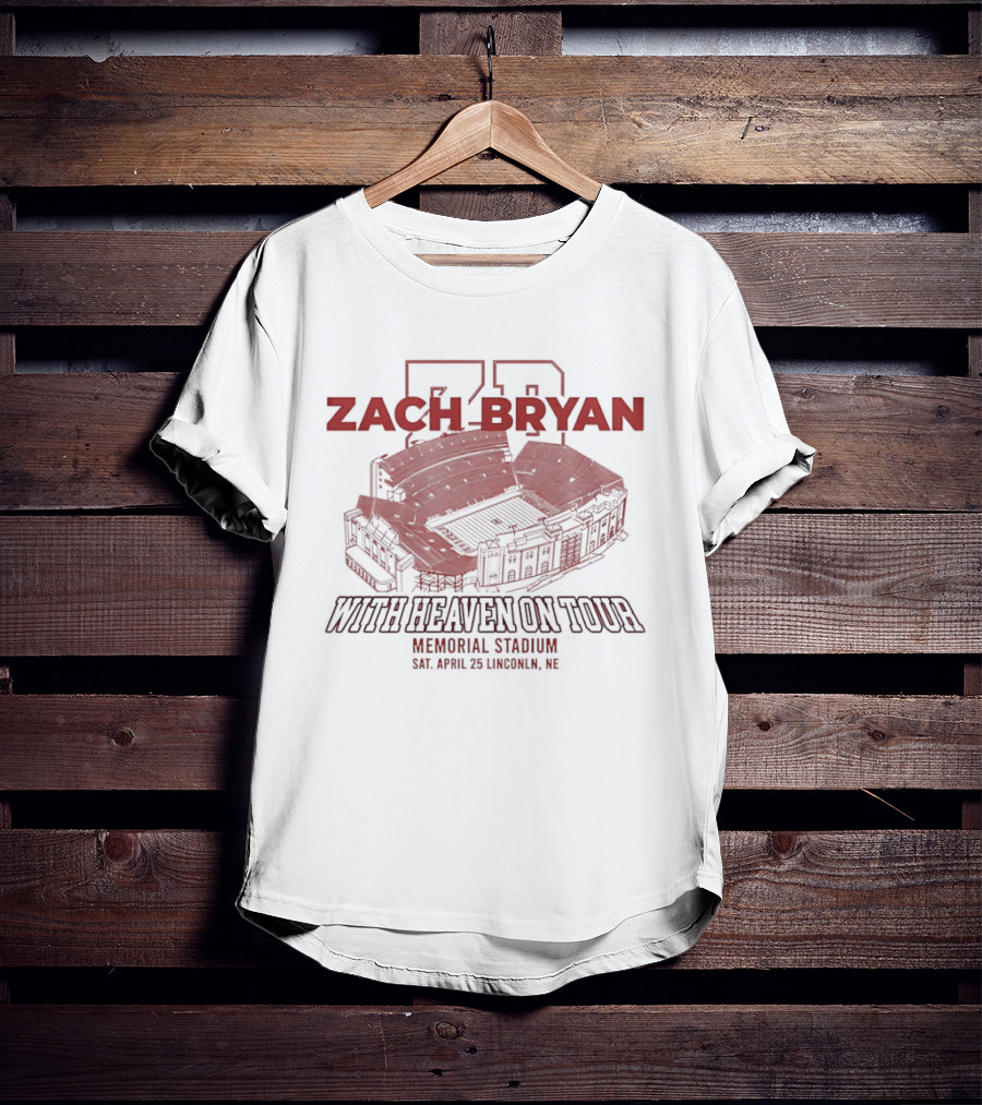 Zach Bryan With Heaven On Tour Memorial Stadium Lincoln Nebraska 2026 T-Shirt