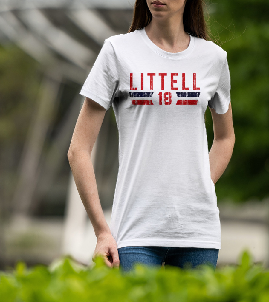 Littell 18 Washington Baseball Font T-Shirt