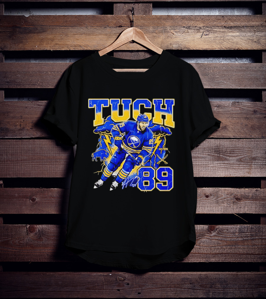 Alex Tuch 89 Buffalo Sabres NHL Lightning 2026 Ice Hockey Player T-Shirt