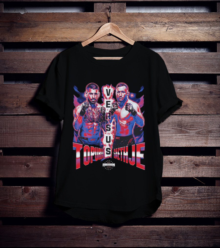 Ilia Topuria Versus Justin Gaethje UFC 250 Matchup T-Shirt