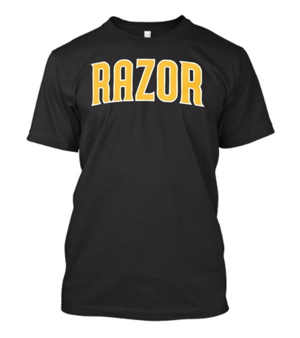Razor Shines Montreal Expos MLB Yellow Retro Font T-Shirt