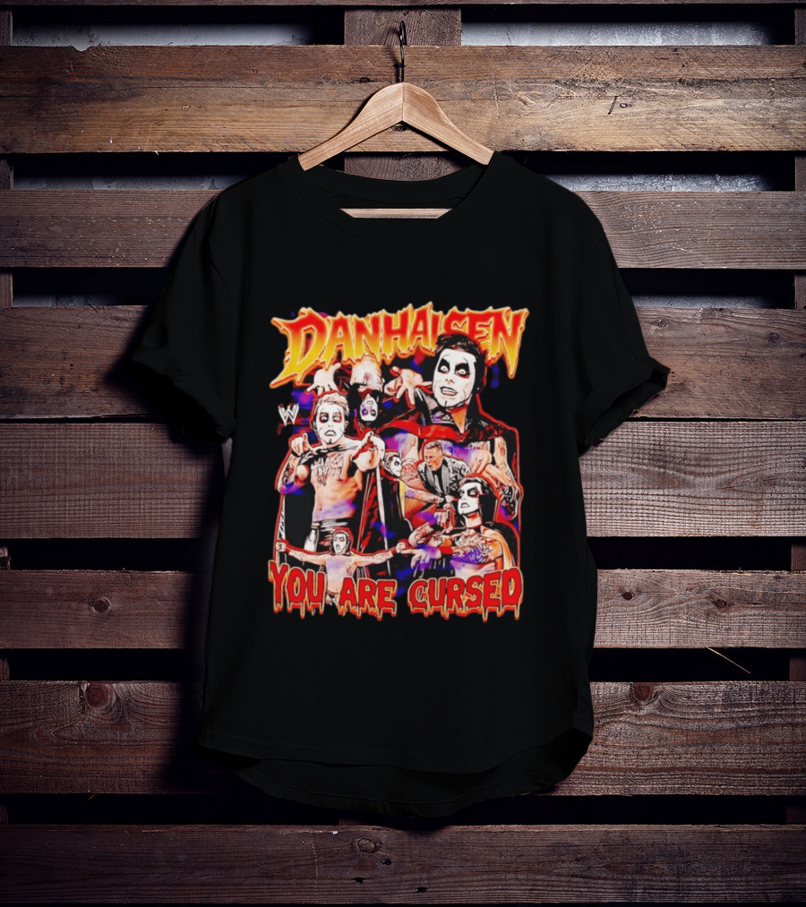 Danhausen WWE You Are Cursed Wrestling Montage Comic T-Shirt