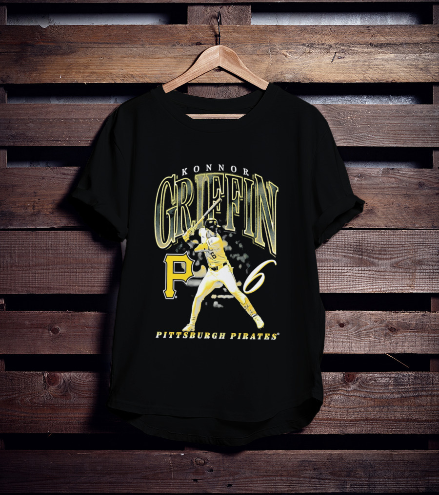 Konnor Griffin 6 Pittsburgh Pirates Baseball Swing Iconic P T-Shirt