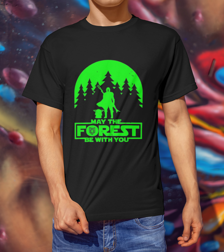 May The Forest Be With You Star Wars Trees And Characters T-Shirt