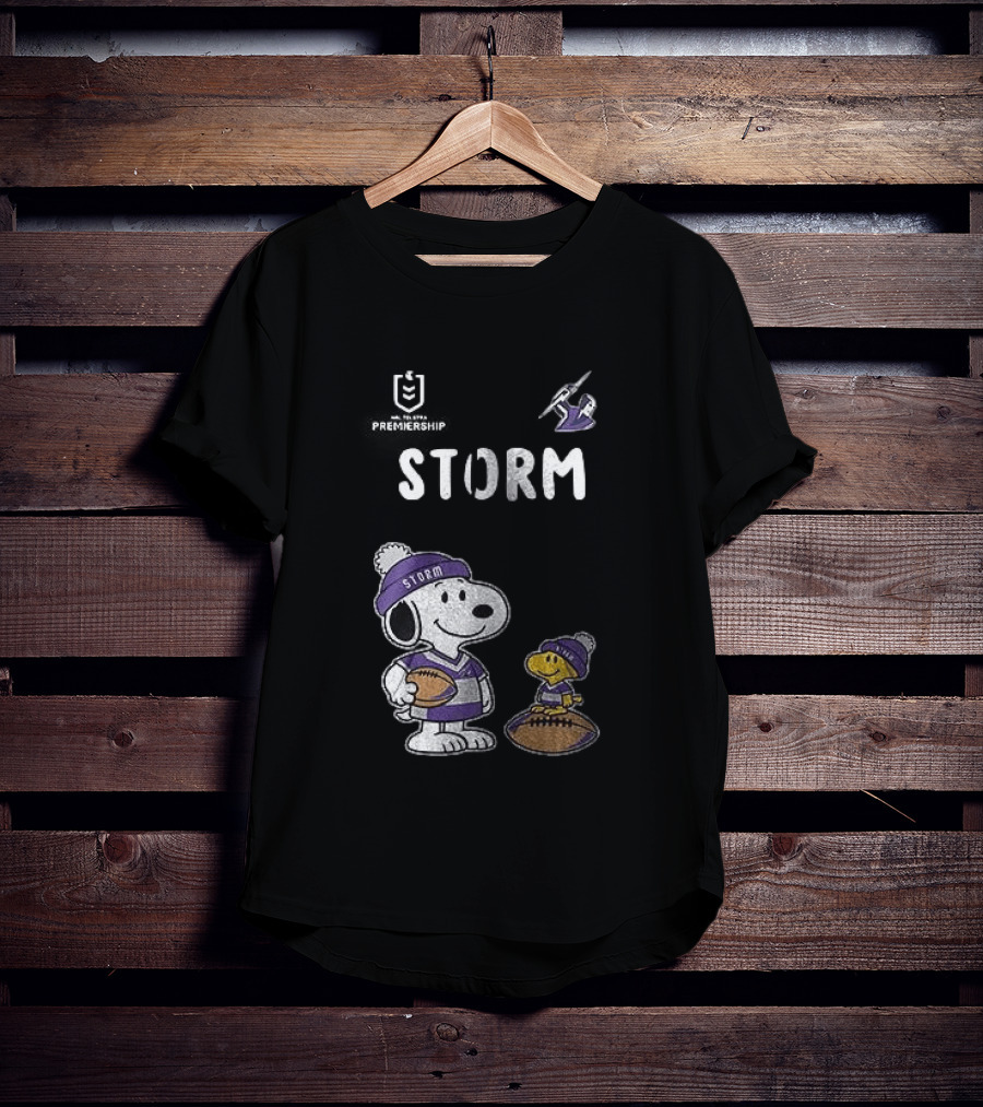 Melbourne Storm Peanuts Collaboration Snoopy Football Team Loyalty T-Shirt