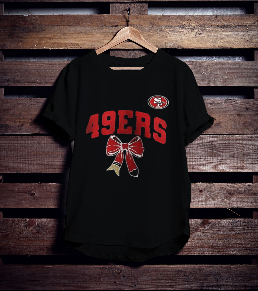 San Francisco 49ers 49ERS SF Ribbon Retired Teacher Lover T-Shirt