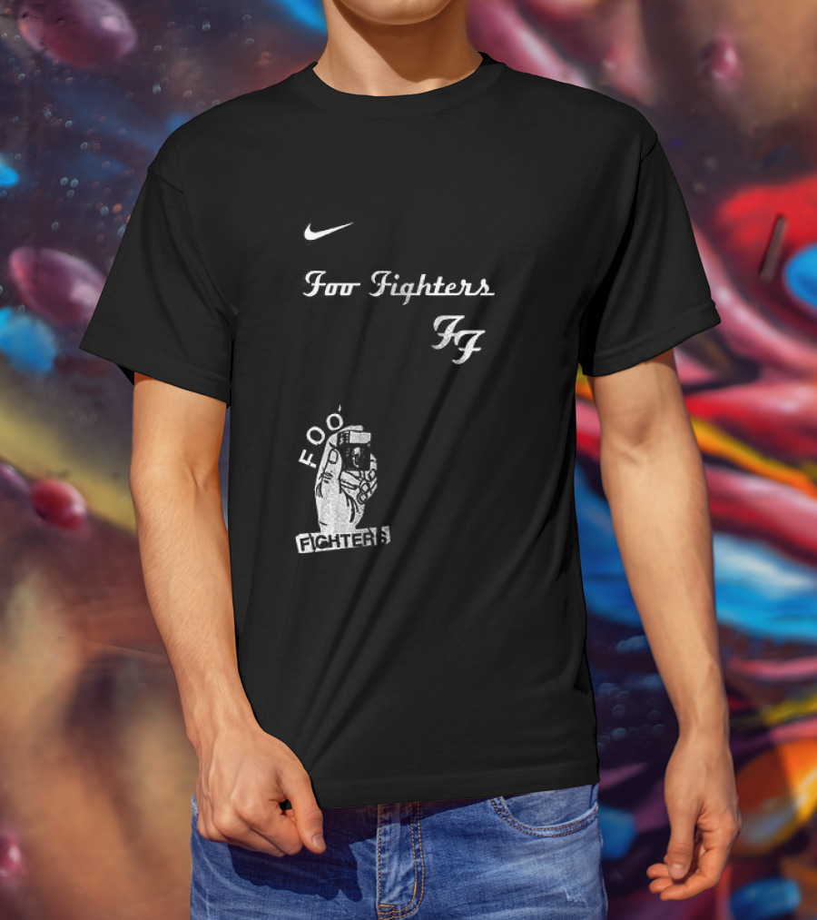 Foo Fighters Nike Do You Love Rock N Roll Skull Tattoo T-Shirt