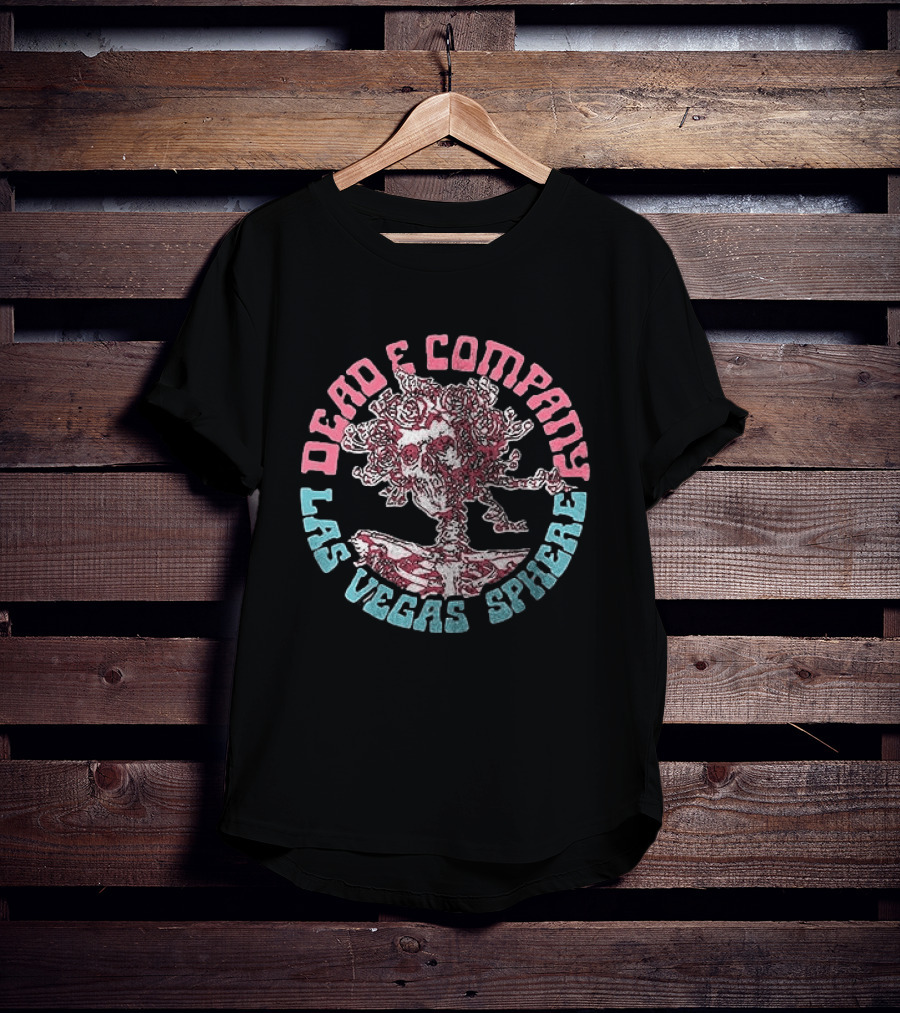 Dead & Company Las Vegas Sphere Bertha Skeleton Roses T-Shirt