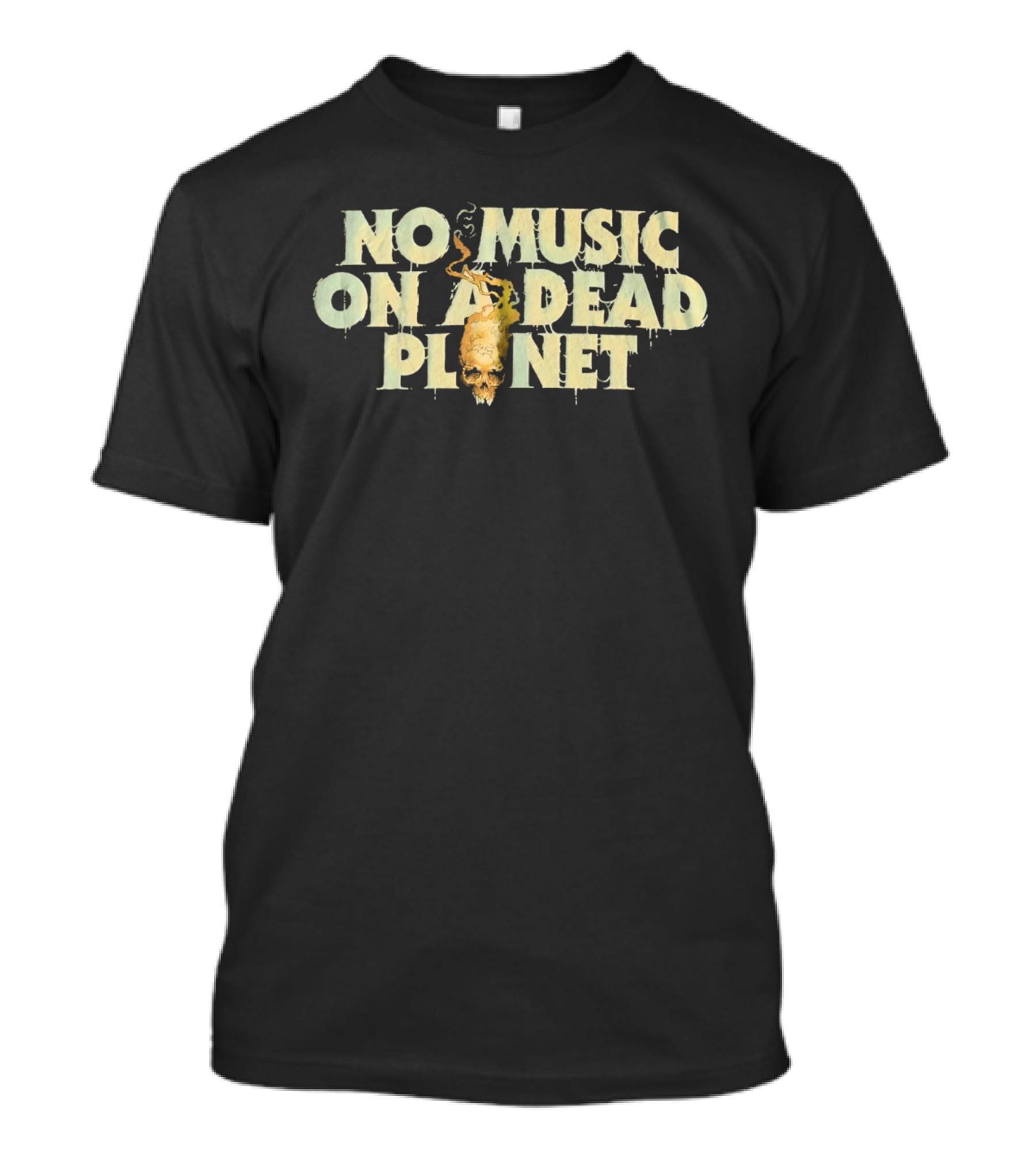 No Music On A Dead Planet Skull T-Shirt
