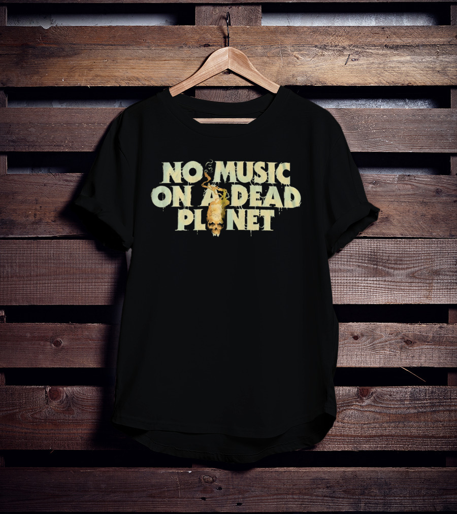 No Music On A Dead Planet Skull T-Shirt