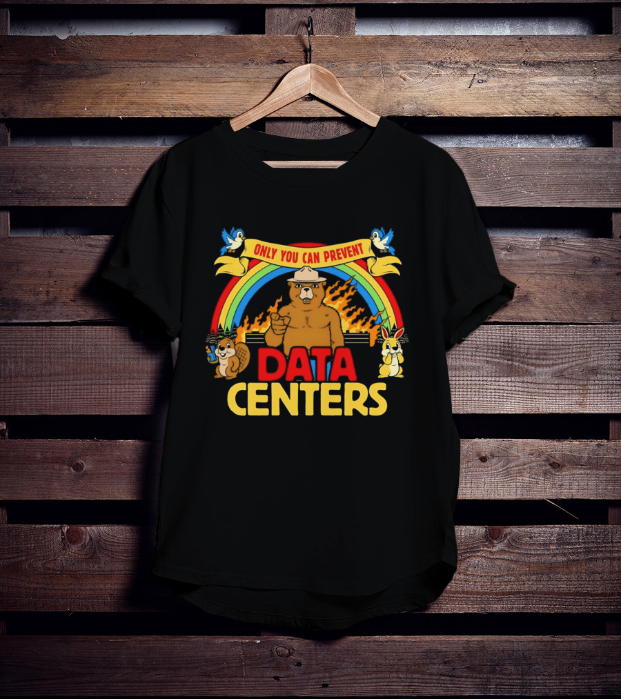Smokey Bear Only You Can Prevent Rainbow Animals Data Centers T-Shirt