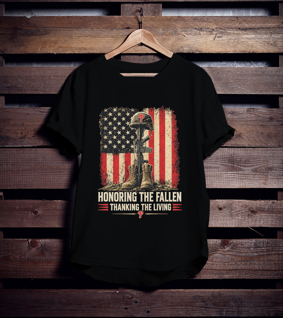 Philadelphia Phillies Honoring The Fallen Thanking The Living Armed Forces Day T-Shirt