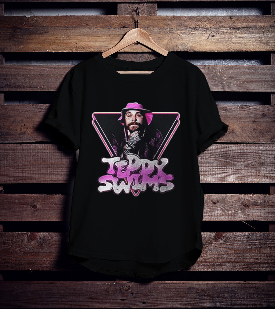 Teddy Swims Retro Triangle Graphic With Pink And Purple Accents T-Shirt