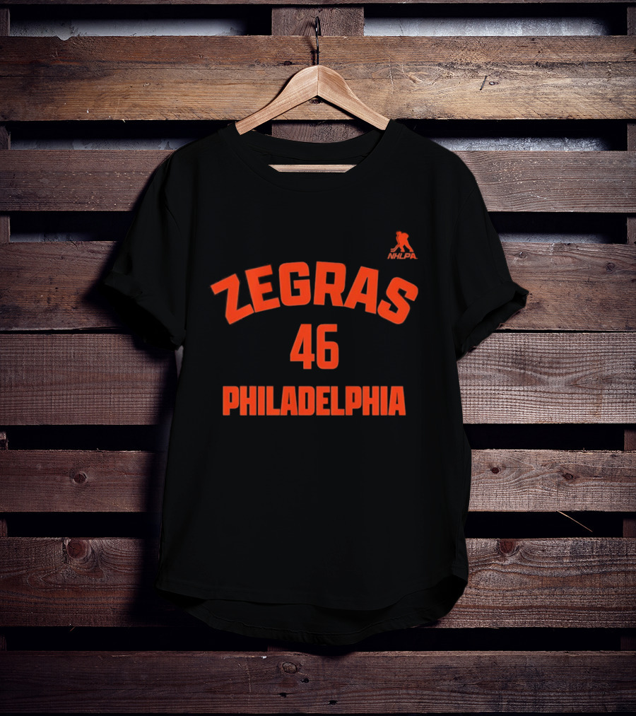Zegras 46 Philadelphia Hockey NHL Player T-Shirt
