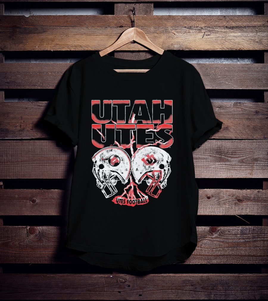 Utah Utes Football Helmets Fan Gear T-Shirt