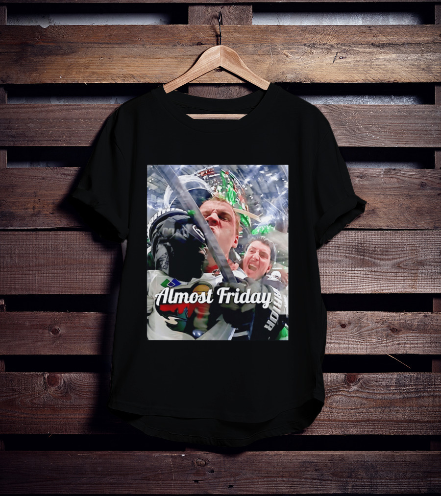 Almost Friday Hockey Hit Minnesota Wild Fan Celebration T-Shirt