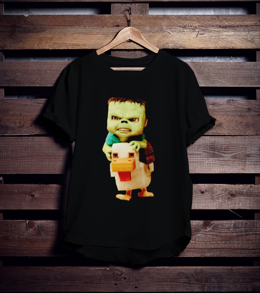 Minecraft Chicken Jockey Frankenstein Mashup T-Shirt