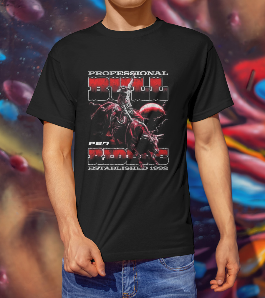Professional Bull Riders Grunge 1992 Cowboy T-Shirt