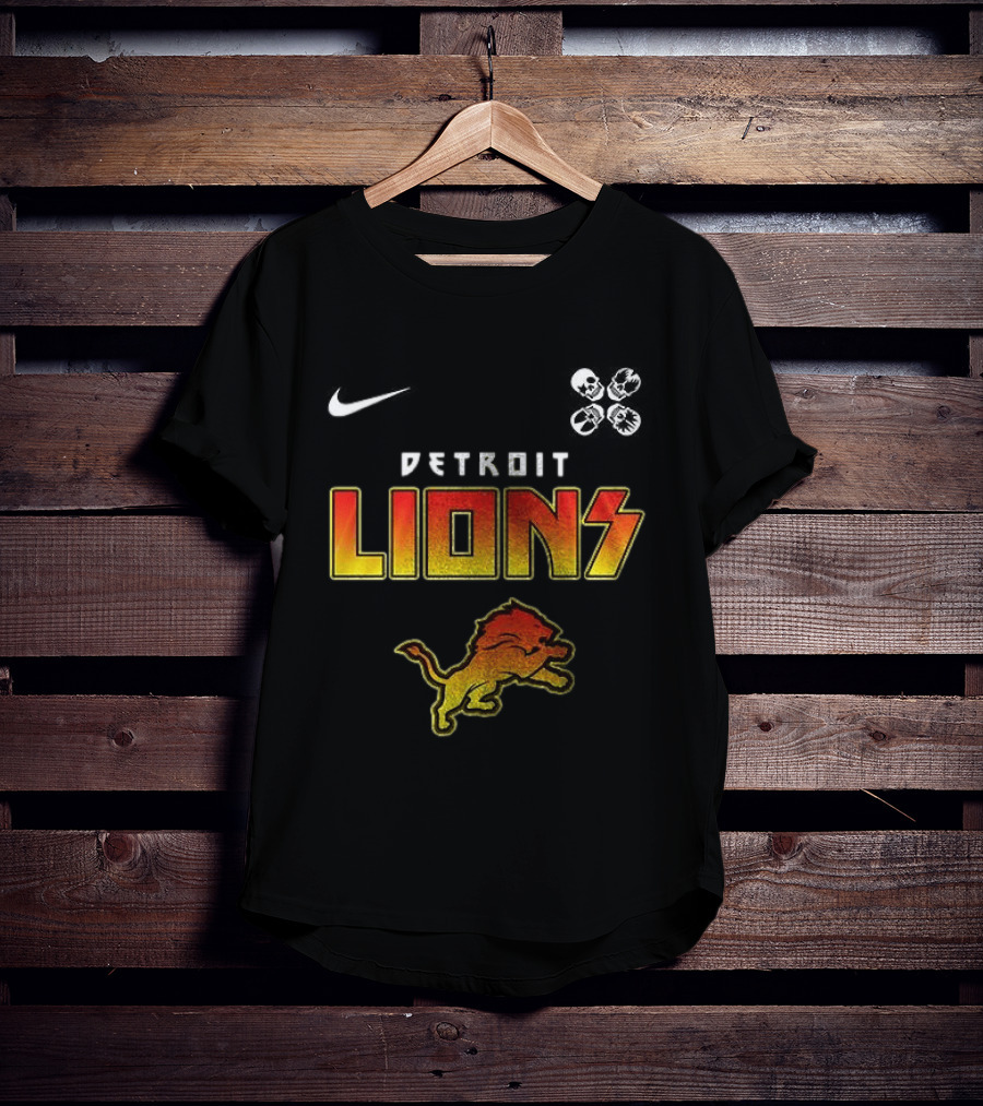Detroit Lions Rock And Roll All Nite Abbey Road Nike T-Shirt