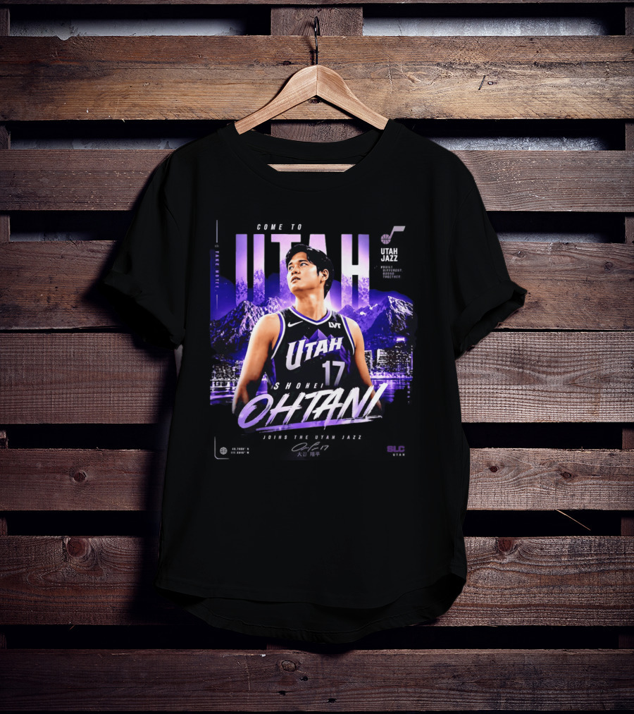 Welcome To Utah Jazz Shohei Ohtani Take Note Bound Together T-Shirt