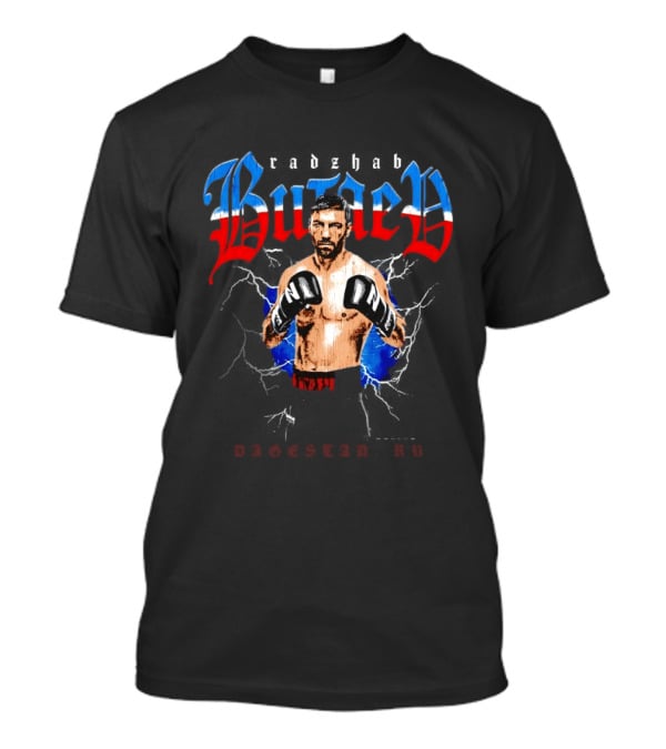 Radzhab Butaev Boxing Fighter Image With Russian T-Shirt