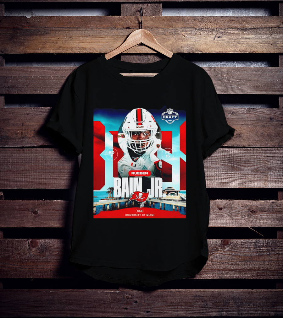 Rueben Bain Jr Tampa Bay Buccaneers NFL Draft 2026 University Of Miami T-Shirt